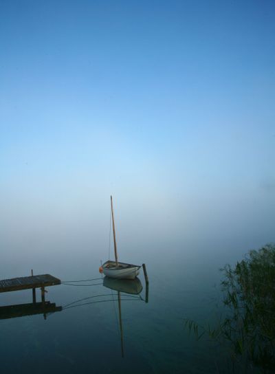 View on a beautiful  lake in scandinavia in denmark 
