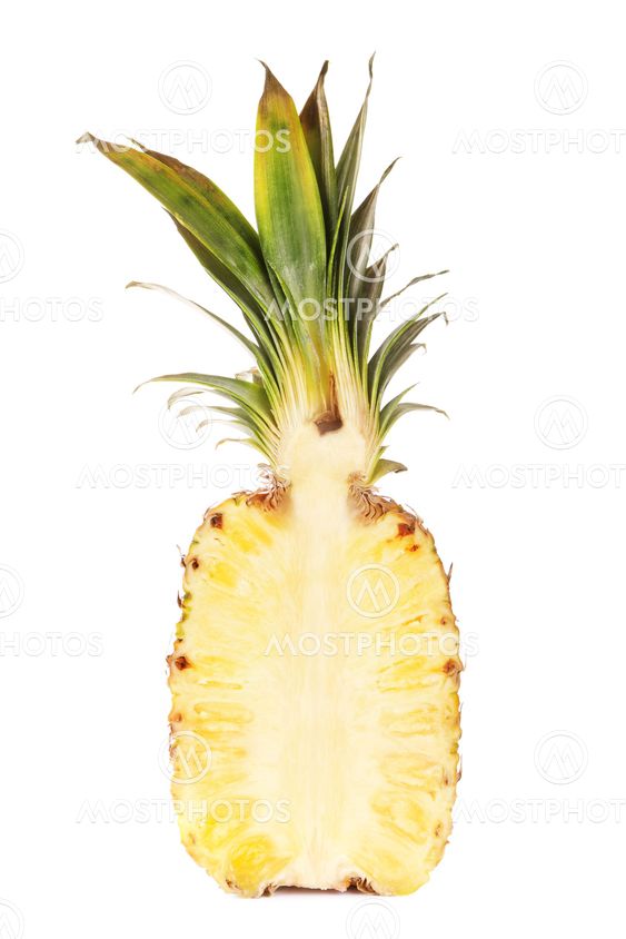 Half Of Fresh Juicy Pineapple