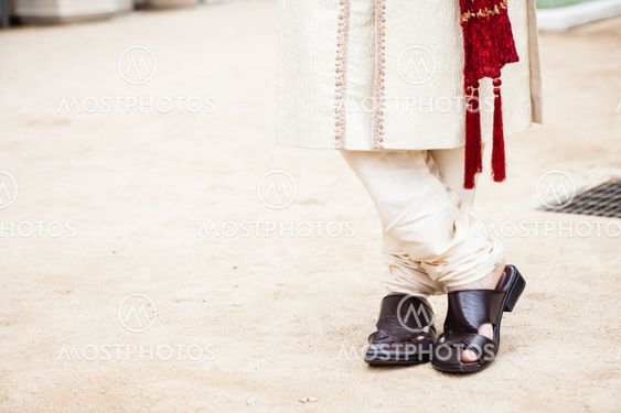 Shoes and feet of a Indian Groom