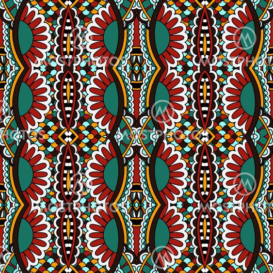 seamless geometry vintage pattern, ethnic style ornamental background, ornate floral decor for fabric design, endless texture