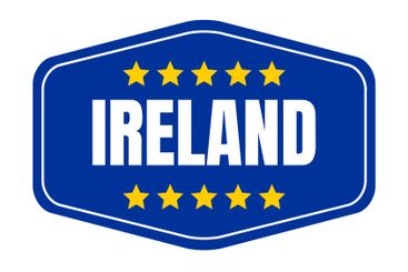 Ireland symbol icon with the European flag