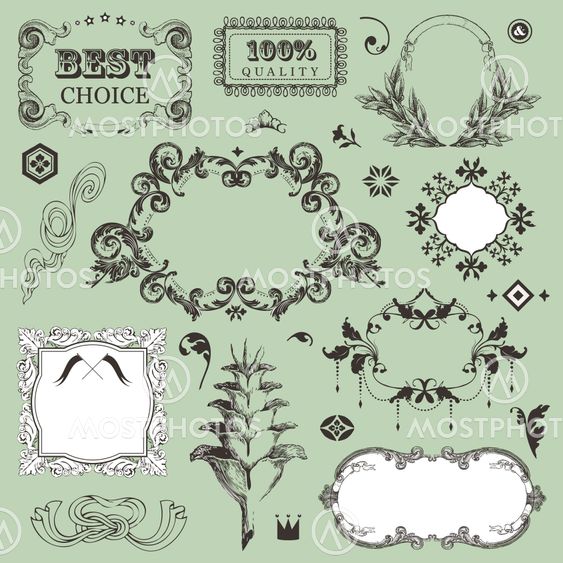 Set of engraving elements