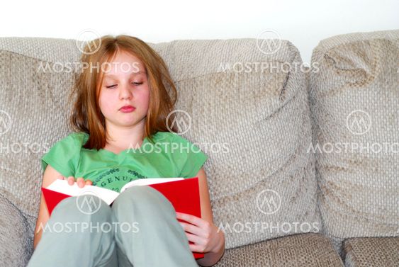 Young girl reading