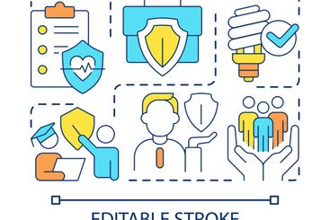 Occupational health and safety concept icon