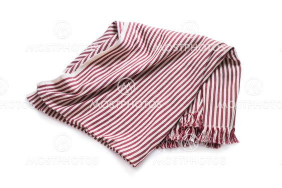 Striped plaid isolated on white Picnic summer rest