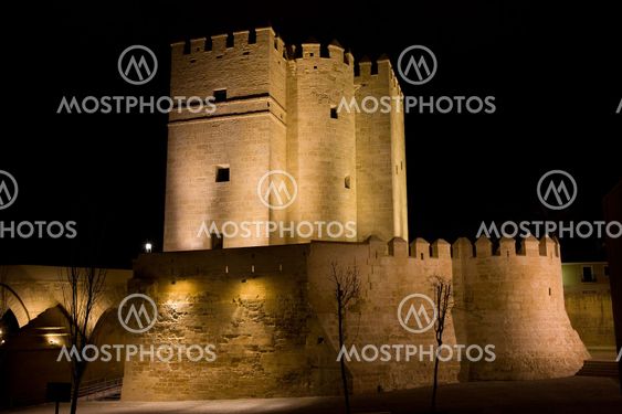 Calahorra Tower in Cordoba at Night