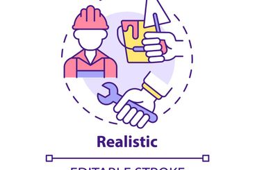 Realistic occupation concept icon