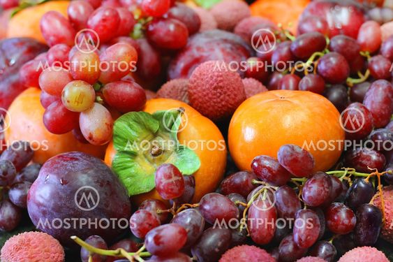 still life of fruits and berries