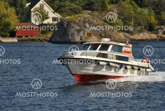 Taxi boat in the archipelago of Kragerø