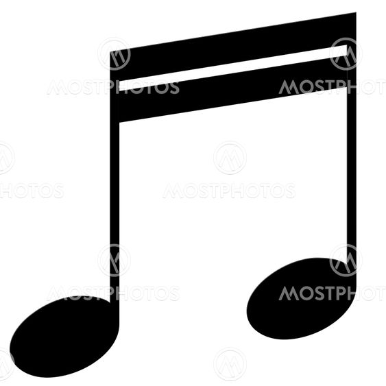 Sixteenth note on a white background