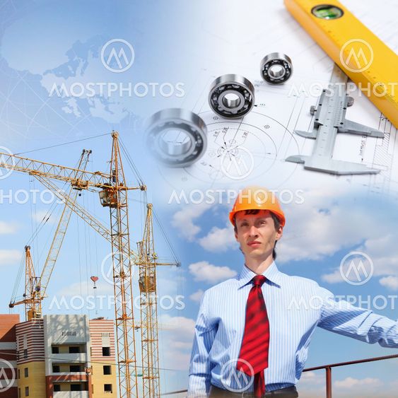 Construction industry collage