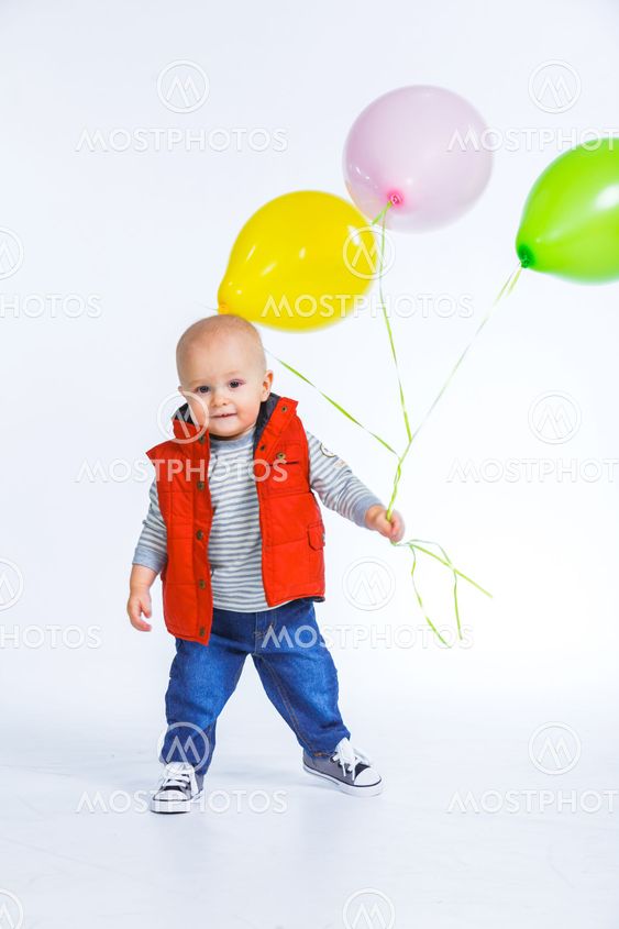 Cute funny little boy.