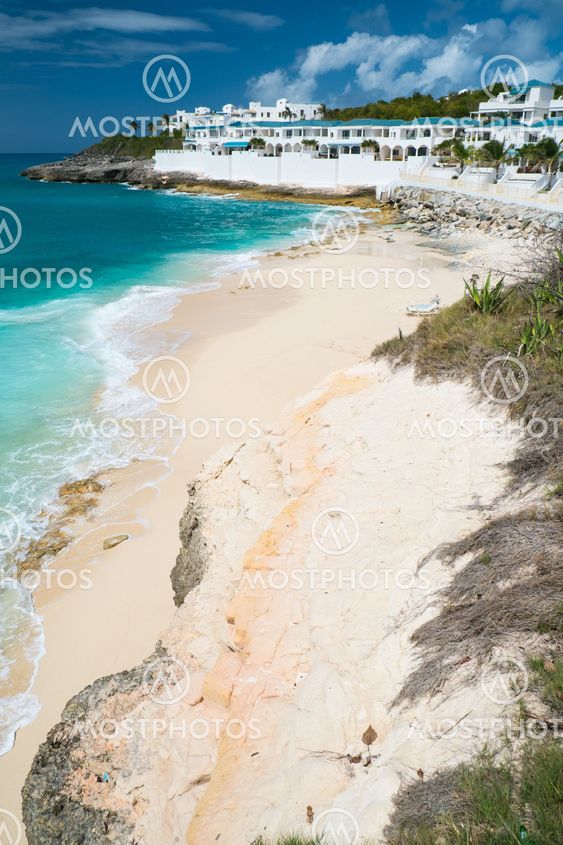 Cupecoy Beach on St Martin Caribbean