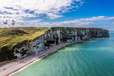 Beautiful seaside landscape of cliffs on the Normandy...