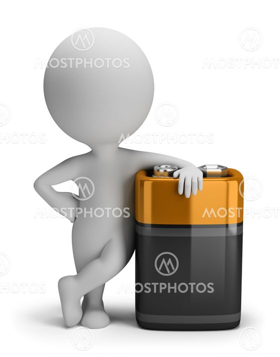 3d small people - battery