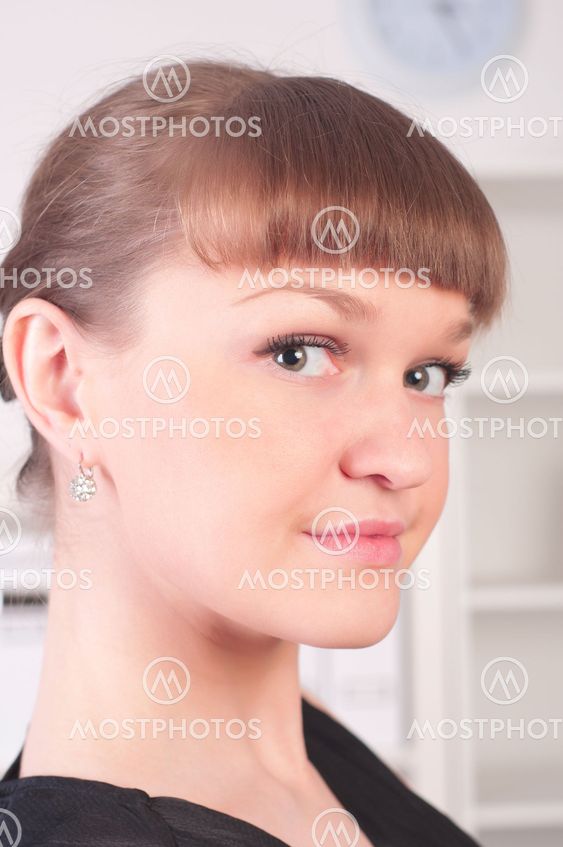 woman works in the office