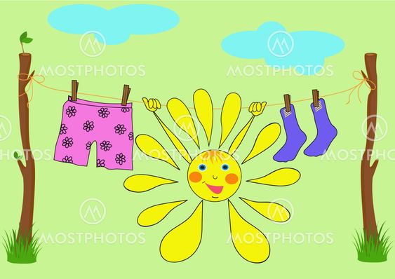 The cheerful sun