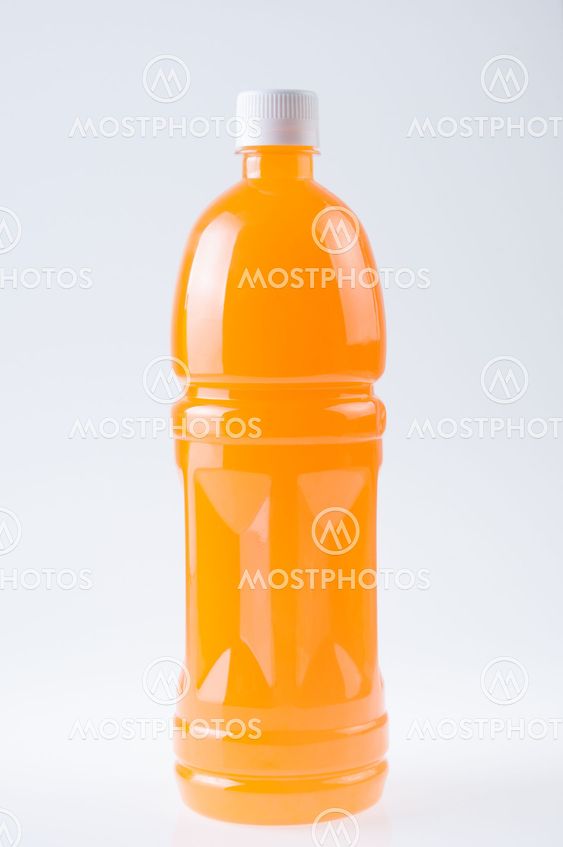 orange juice in bottle