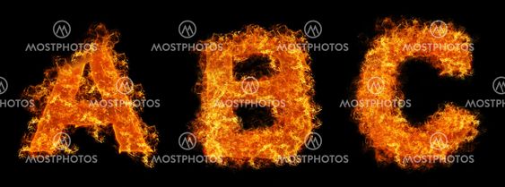 Set of Fire letter A B C