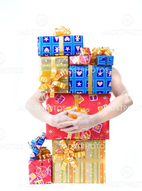 Girl with presents