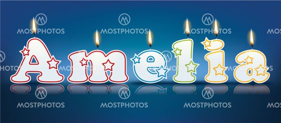 AMELIA written with burning candles
