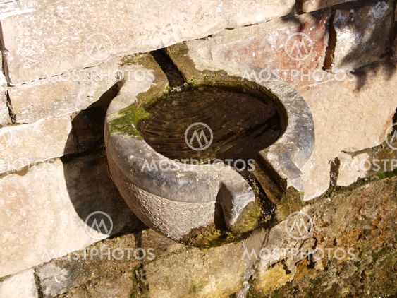 Rock water spring
