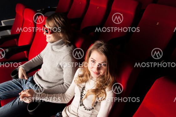 young couple in the cinema
