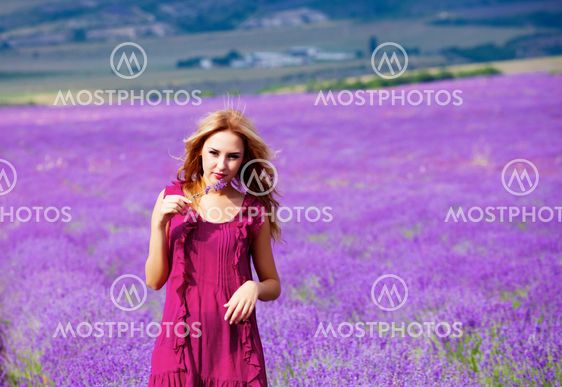 Girl in lavender field