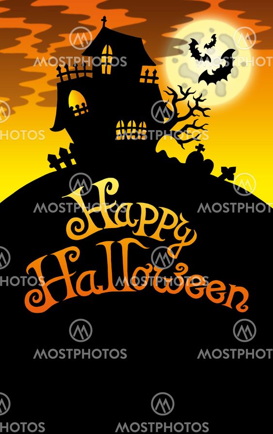 Halloween image with old house 2