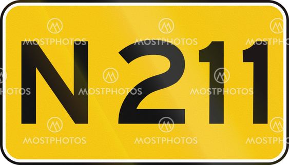A Dutch numbered road shield of a provincial road