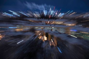 Abstrakt bild på fyrverkeri