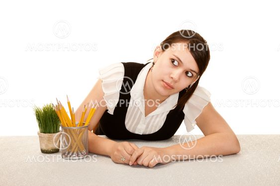 Bored office worker