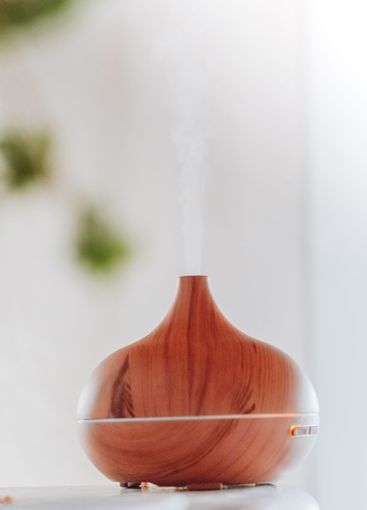 Water vapor .Health gadgets in home interior. Air...