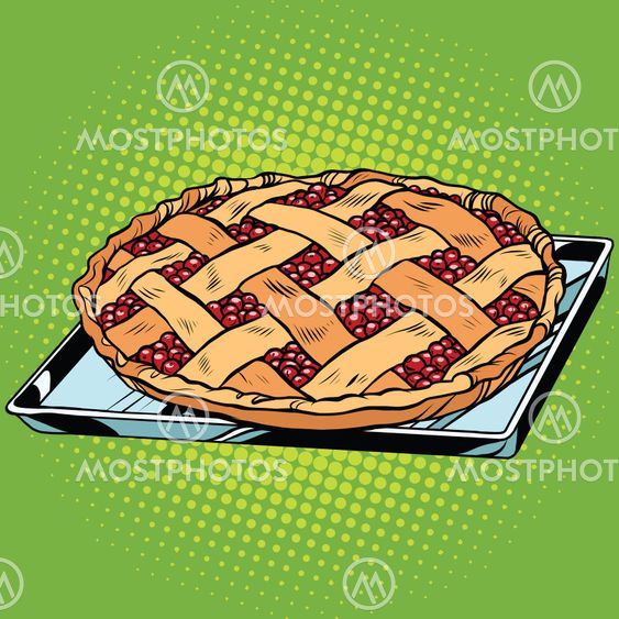 Berry pie on iron pallet