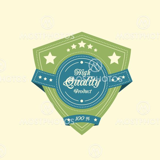 Vintage badge label