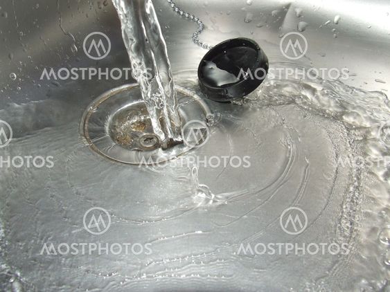Water down the drain