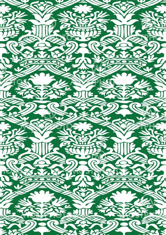 Green, white, Seamless abstract hand-drawn floral pattern, vintage background. Seamless pattern can be used for wallpaper, pattern fills, web page background, surface textures, packaging, invitations