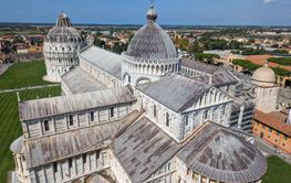 Cathedral and baptistery of Pisa in Italy