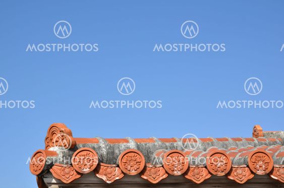 Okinawan traditional roof detail