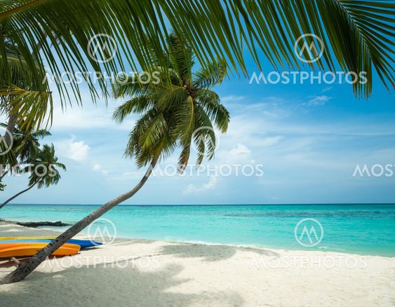 Perfect tropical island paradise beach