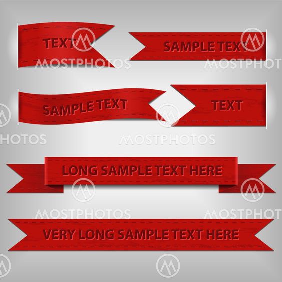 set of red ribbons