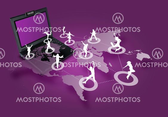 Laptop computer with symbols communication