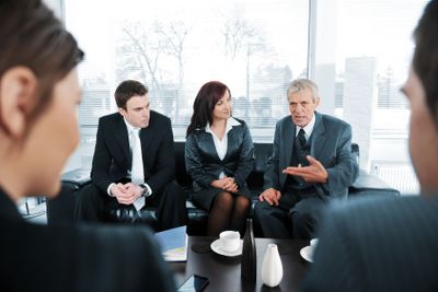Businsss people  having coffee at office meeting