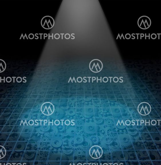 Industrial manufacturing in the spotlight background