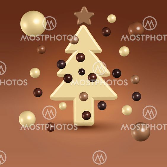 Chocolate christmas postcard