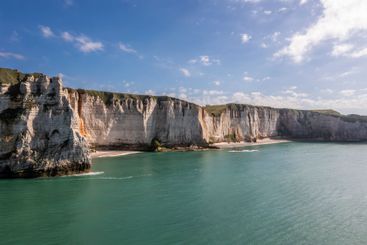 Beautiful seaside landscape of cliffs on the Normandy...