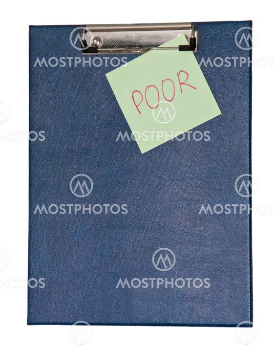 Notebook paper on a clip board.