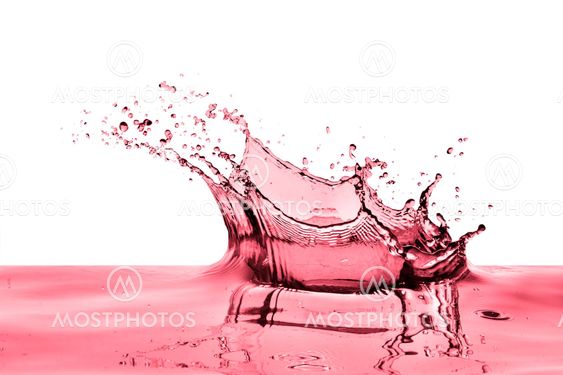 splashing red wine
