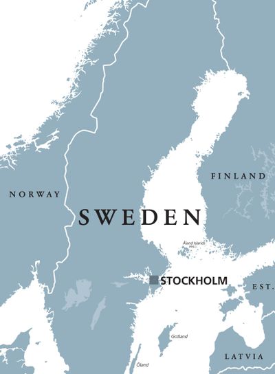 Sweden political map