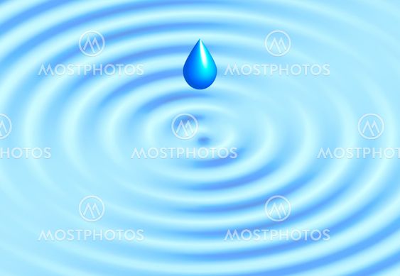 realistic water ripple blue background